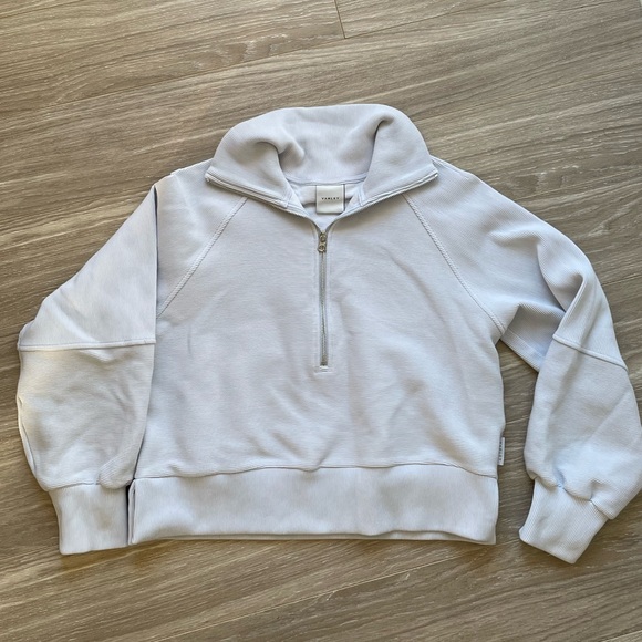 Varley Women’s Milano Half Zip Sweatshirt Sz S Light Blue EUC - Picture 6 of 15